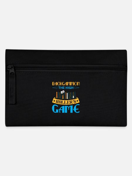 Backgammon Spiel - Federtasche - Schwarz
