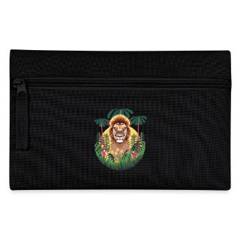 Löwen-Dschungel - Federtasche - Schwarz - Vorne