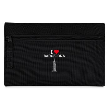 Espagne État J’aime Barcelone Empire Coeur Drapeau - Trousse - noir - Devant