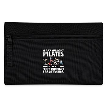 Pilates Ein Tag Ohne Pilates Ist Wie Keine Ahnung - Federtasche - Schwarz - Vorne