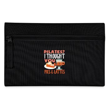 Pilates? Ich Dachte Du Sagtest Kuchen - Federtasche - Schwarz - Vorne