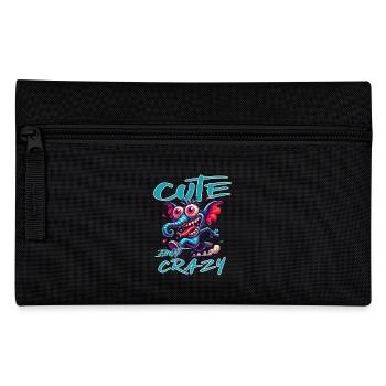 Cute but Crazy Elefant Comic Stil - Federtasche - Schwarz - Vorne