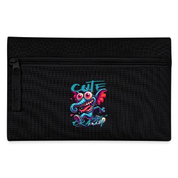 Style de bande dessinée éléphant mignon mais fou - Trousse - noir - Devant