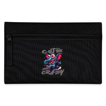 Style de bande dessinée éléphant mignon mais fou - Trousse - noir - Devant