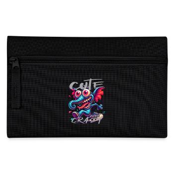 Style de bande dessinée éléphant mignon mais fou - Trousse - noir - Devant