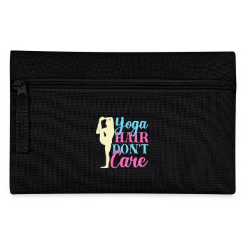 Yoga Hair Don´t Care Funny Yoga - Federtasche - Schwarz - Vorne