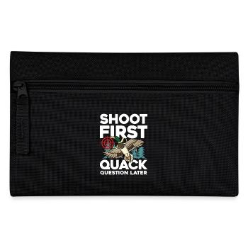 Duck hunters shoot heavier loads flag - Pencil Case - black - Front