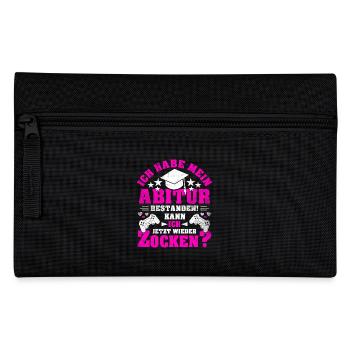Abitur Abi Abschluss Schule Gaming Gamer Geschenk - Federtasche - Schwarz - Vorne