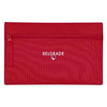 Belgrade Serbia Serbian Flag Proud Serb - Pencil Case - red - Front