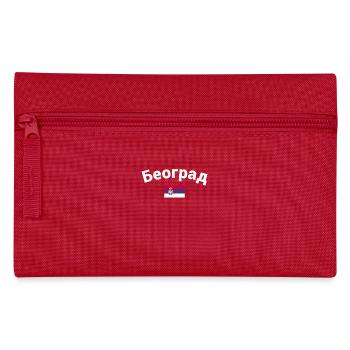 Belgrade Serbia Serbian Flag Proud Serb - Pencil Case - red - Front