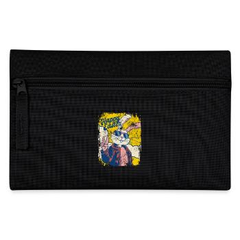 Happy Easter - Cooler Osterhase - Osterei - Federtasche - Schwarz - Vorne