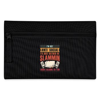 I'm Not Anti-Social Poetry Slam - Pencil Case - black - Front