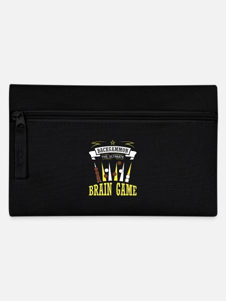 Backgammon Spiel - Federtasche - Schwarz