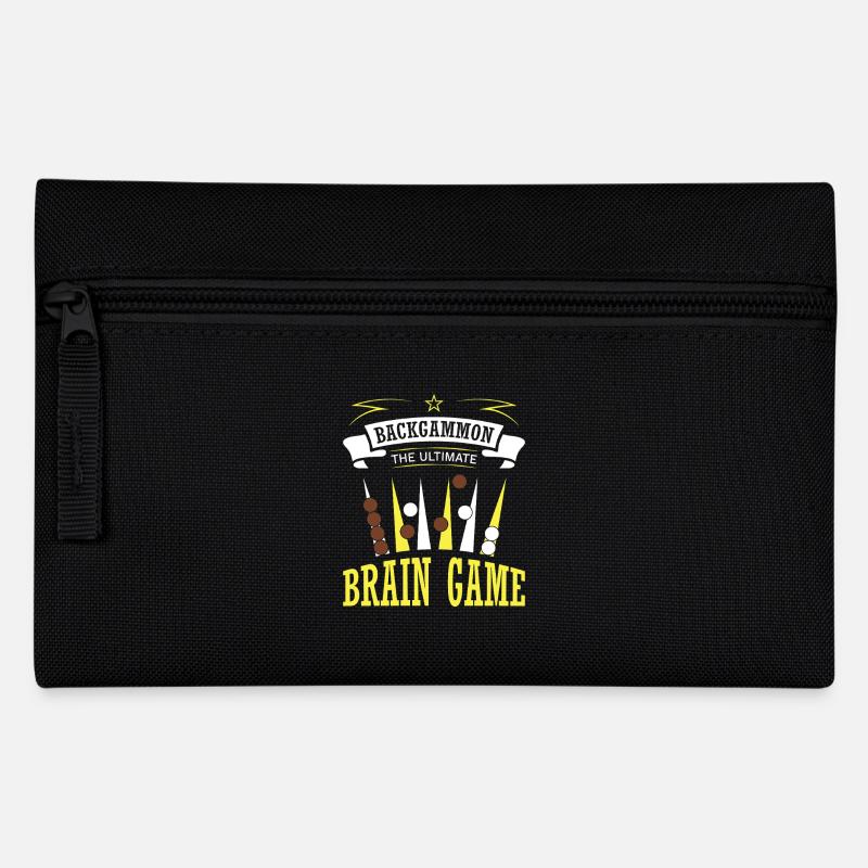 Backgammon Spiel - Federtasche - Schwarz