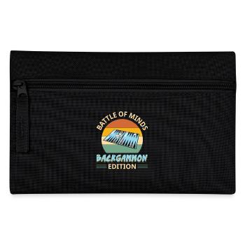Backgammon Spiel - Federtasche - Schwarz - Vorne