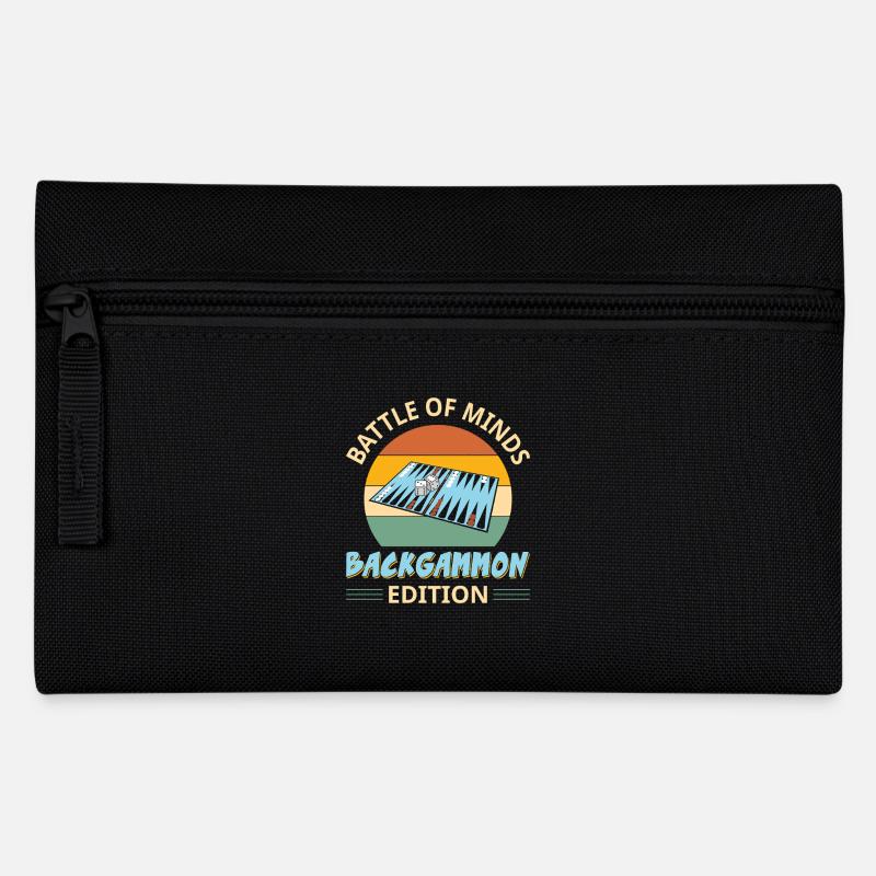 Backgammon Spiel - Federtasche - Schwarz
