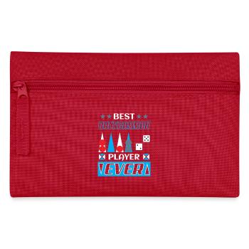 Backgammon Spiel - Federtasche - Rot - Vorne