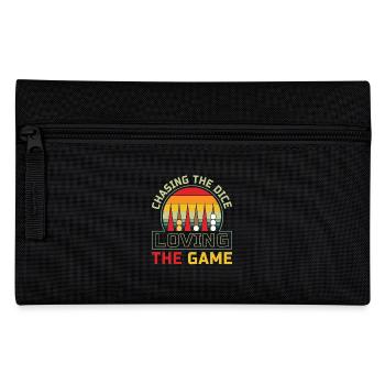 Backgammon Spiel - Federtasche - Schwarz - Vorne
