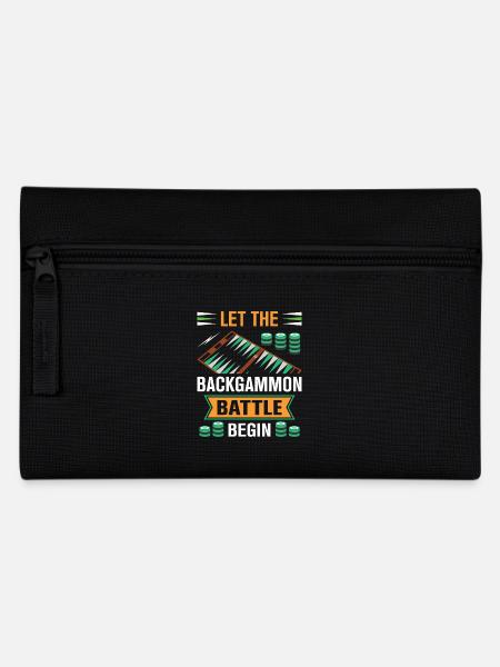 Backgammon Spiel - Federtasche - Schwarz