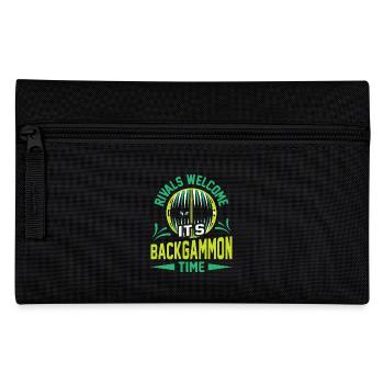 Backgammon Spiel - Federtasche - Schwarz - Vorne