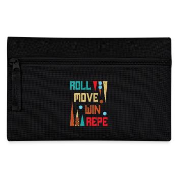 Backgammon Spiel - Federtasche - Schwarz - Vorne