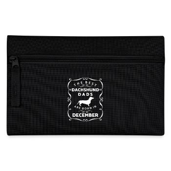 Dachshund Dads Are Born In December - Pencil Case - black - Front