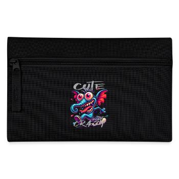 Style de bande dessinée éléphant mignon mais fou - Trousse - noir - Devant