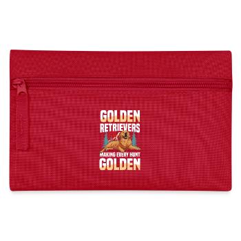 Golden Retriever Die Ultimativen Entenjagdhunde - Federtasche - Rot - Vorne