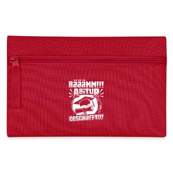 ABITUR GESCHAFFT!! Abi Geschafft Lustiges - Federtasche - Rot - Vorne