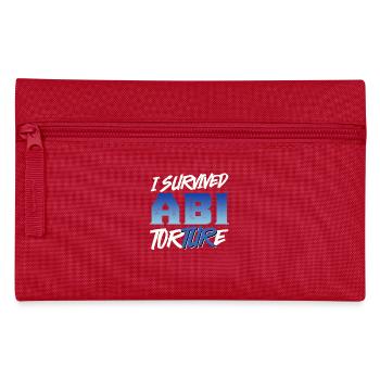 Abiturienten I SURVIVED ABI TORTURE Lustiges - Federtasche - Rot - Vorne