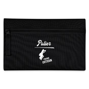 Polier Frohe Ostern Ostergeschenk Bauleiter - Federtasche - Schwarz - Vorne