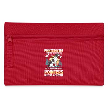 Chasseur avec son chien de chasse - Trousse - rouge - Devant