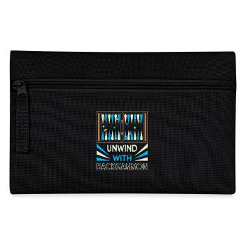 Backgammon Spiel - Federtasche - Schwarz - Vorne