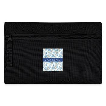 Enjoy the little things with floral patterns - Pencil Case - black - Front