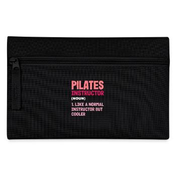 Pilates Trainer Definition Funny Cooler - Pencil Case - black - Front