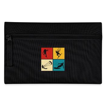 Kitesurfer Kiteboard Kitesurfing Kitesurf - Pencil Case - black - Front