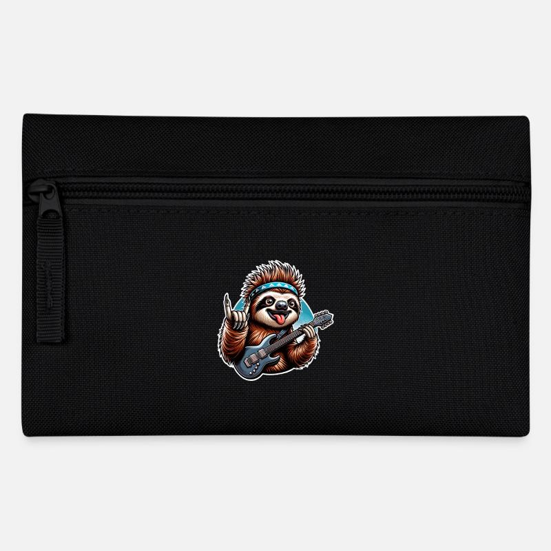 Faultier Rock and Roll Gitarrist - Federtasche - Schwarz
