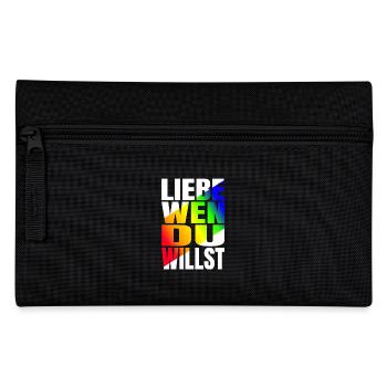Liebe wen du willst LGBTQ+ PrideRegenbogen - Federtasche - Schwarz - Vorne