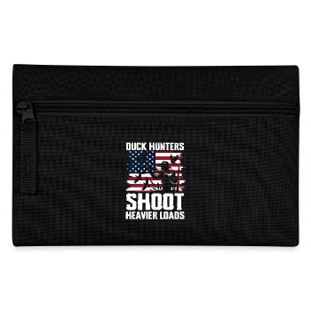Duck hunters shoot heavier loads flag - Pencil Case - black - Front