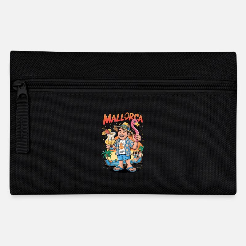 Mallorca Sommerurlaub 2023: Saufender Sonnentänzer - Federtasche - Schwarz
