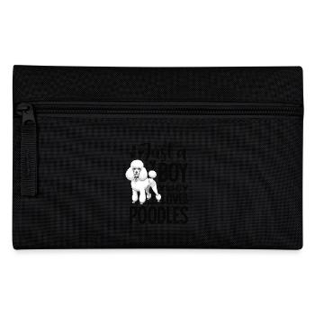Just A Boy Who Loves Poodles - Pencil Case - black - Front