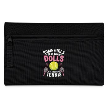 Tennis Saying Girl Funny Tennis Gift - Pencil Case - black - Front