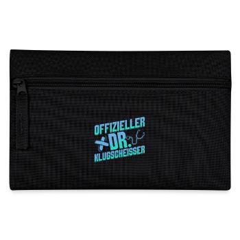 Doktortitel OFFIZIELLER DR. KLUGSCHEIßER Lustiges - Federtasche - Schwarz - Vorne