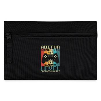 Abitur Abi Abschluss Abiturienten Vintage Geschenk - Federtasche - Schwarz - Vorne