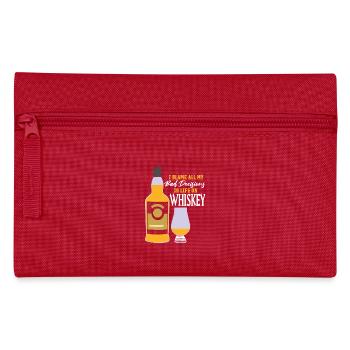 Bad Decisions Whiskey Sayings - Pencil Case - red - Front