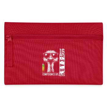 Ostrich Bird Sunglasses 16 Years Birthday - Pencil Case - red - Front