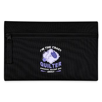 Quilting I am The Crazy Quilter - Pencil Case - black - Front