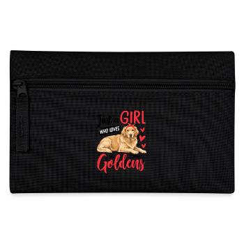 Just A Girl Who Loves Goldens - Pencil Case - black - Front