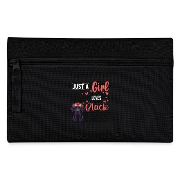 Just A Girl Who Loves Black Labs - Federtasche - Schwarz - Vorne