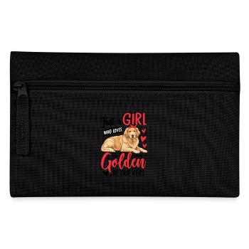 Just A Girl Who Loves Golden Retrievers - Pencil Case - black - Front